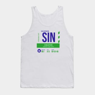 Singapore City Airport Stylish Luggage Tag (SIN) Tank Top